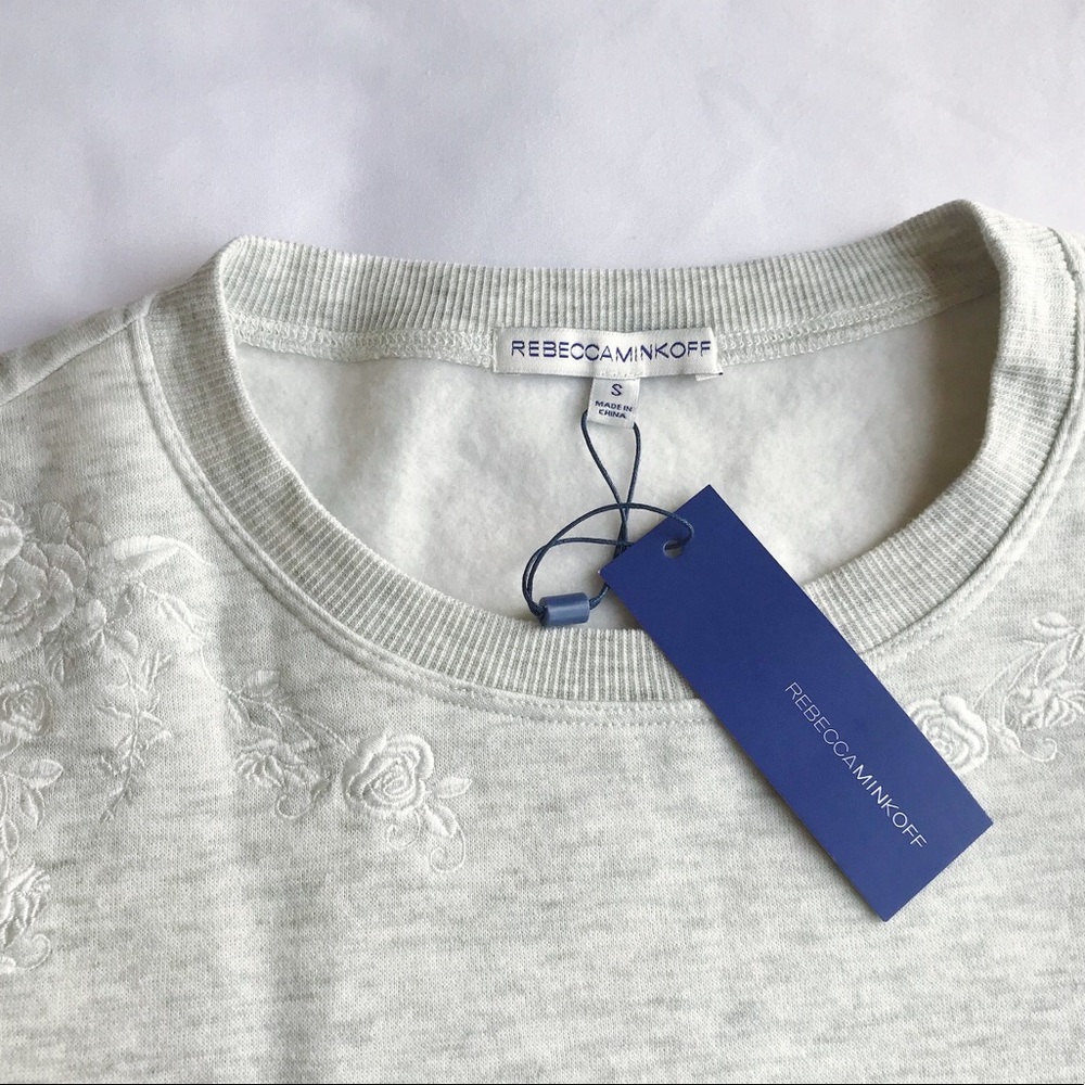 🆕 Rebecca Minkoff Jenn Embroidered Sweatshirt - Picture 5 of 6